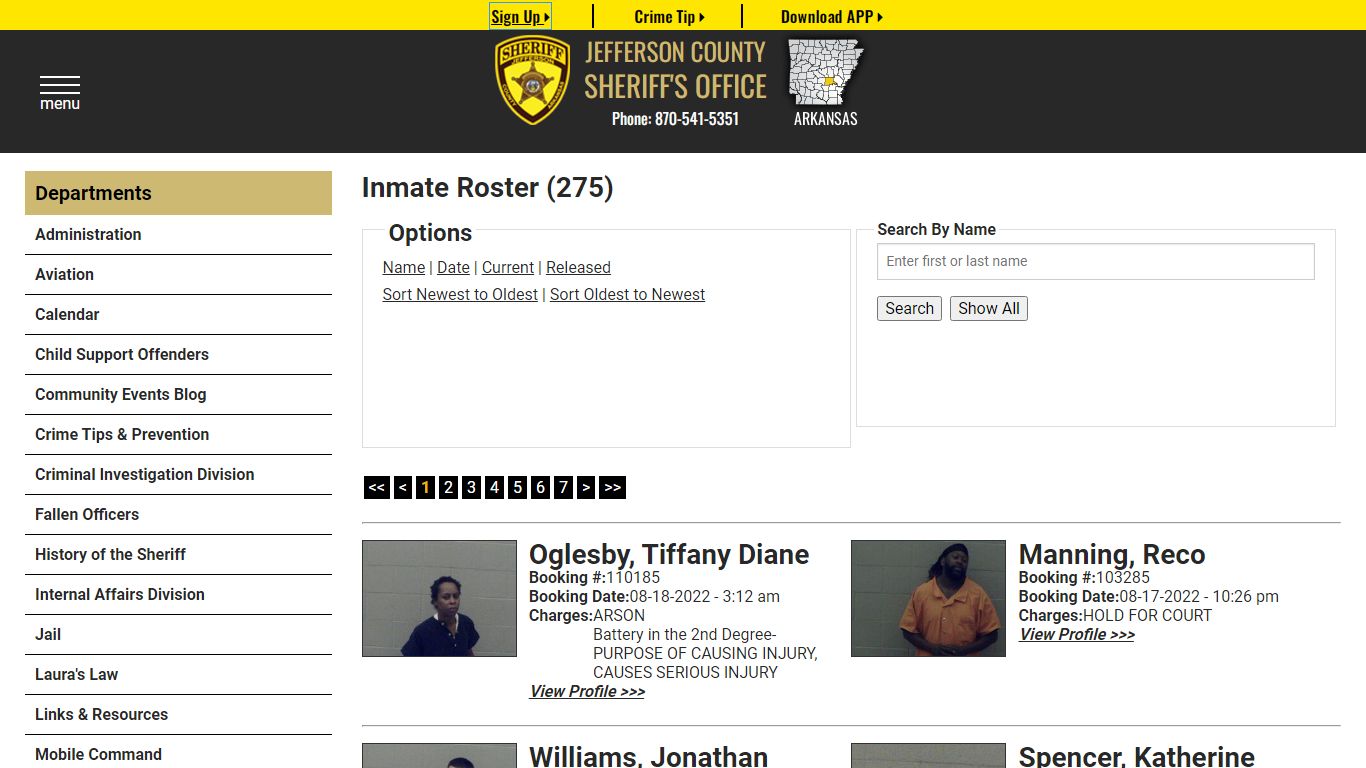 Inmate Roster - Jefferson County Sheriff AR